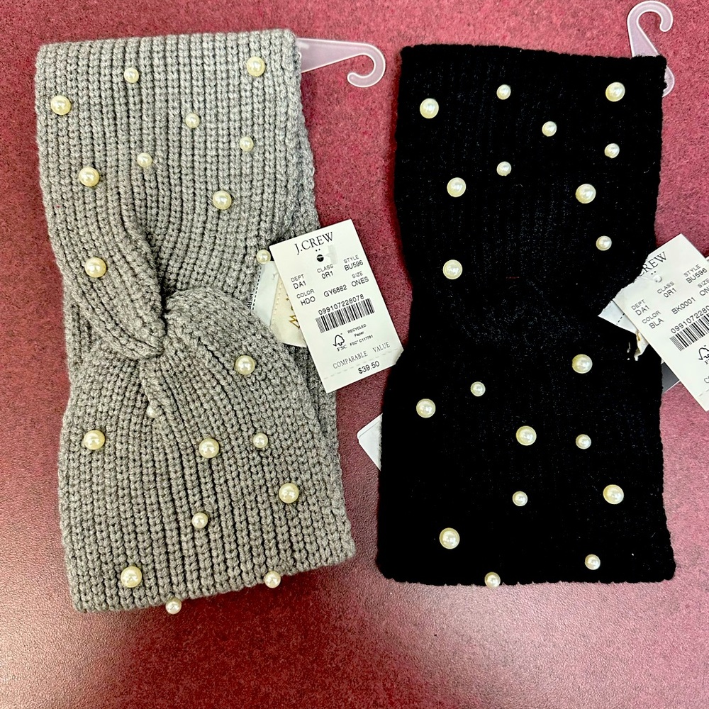 J.Crew NWT Twisted Pearl Embellished Headband